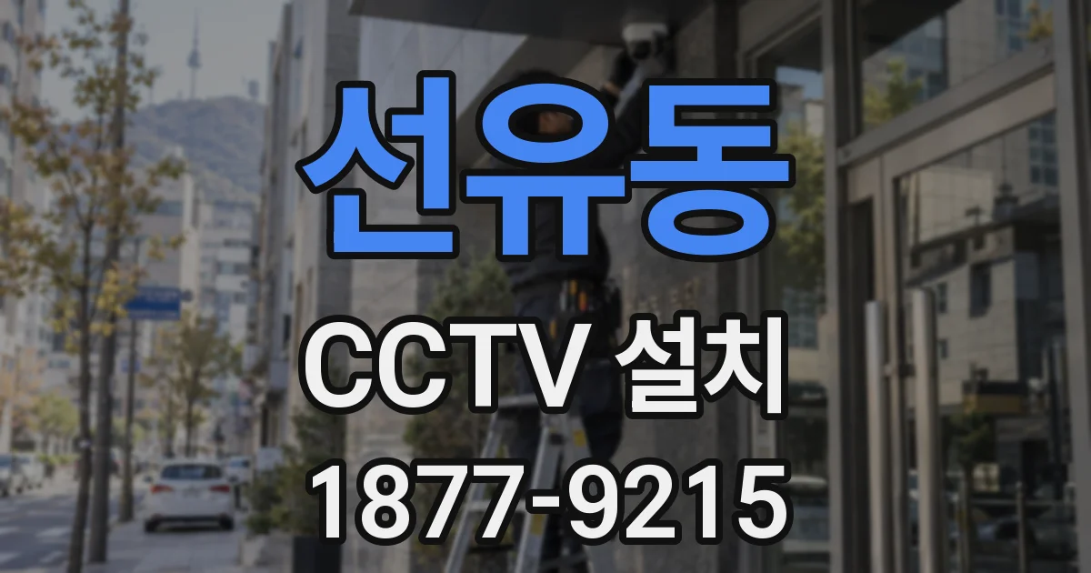 선유동 CCTV 설치