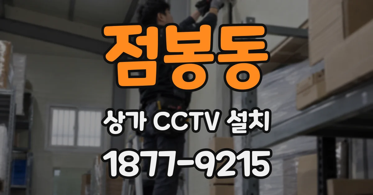 점봉동 상가 CCTV 설치