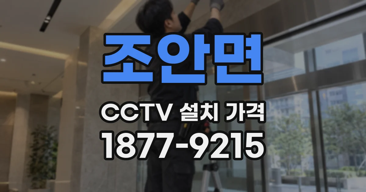 조안면 CCTV 설치 가격