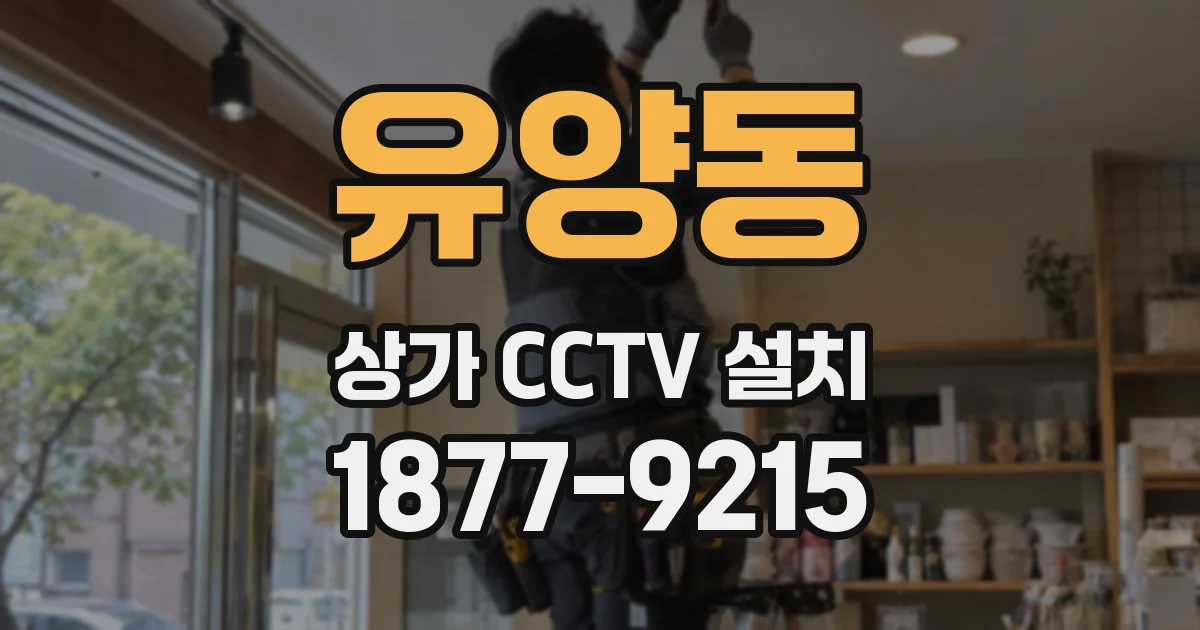 유양동 상가 CCTV 설치