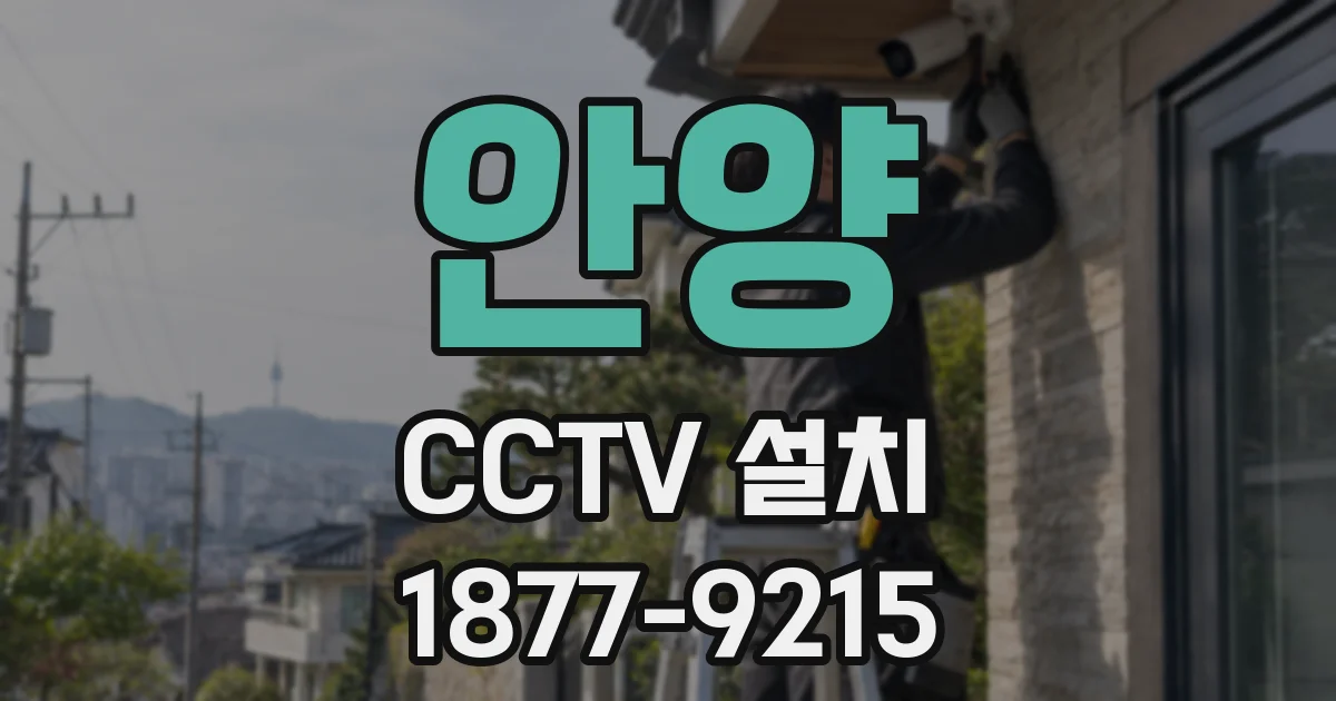 안양 CCTV 설치