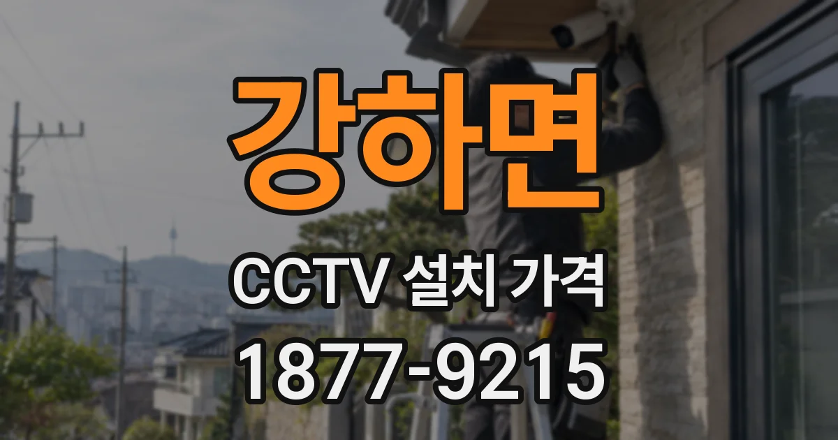 강하면 CCTV 설치 가격