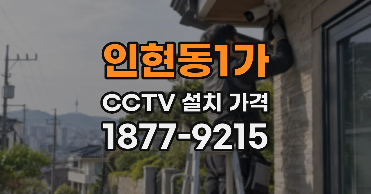 인현동1가 CCTV 설치 가격