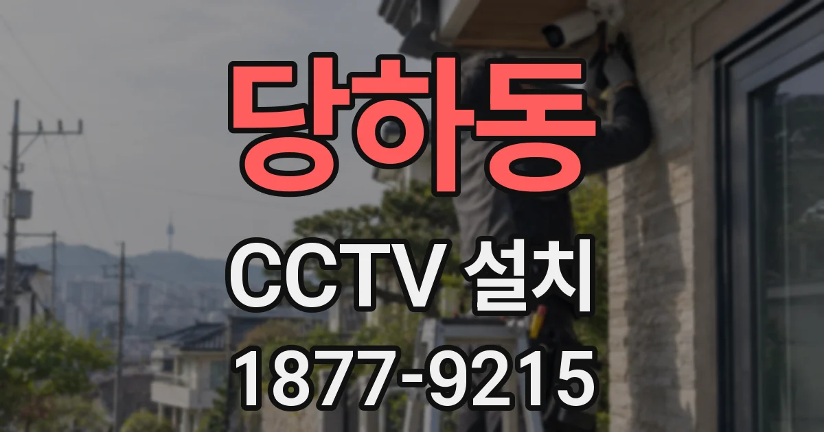 당하동 CCTV 설치