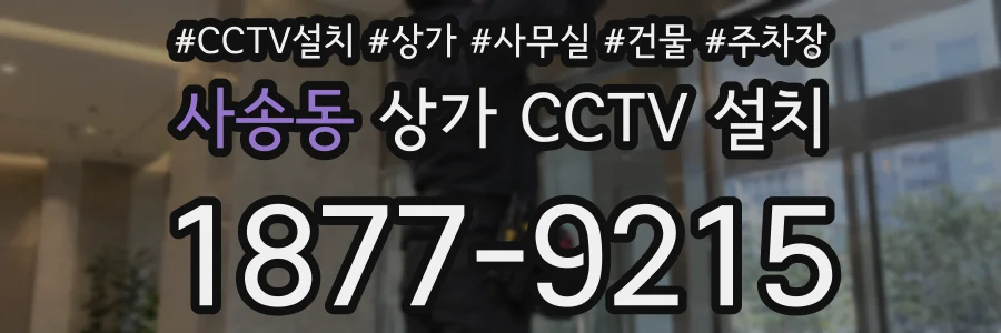 사송동 상가 CCTV 설치