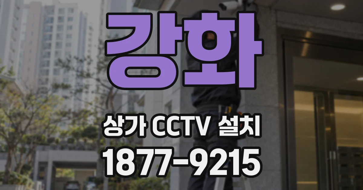 강화 상가 CCTV 설치