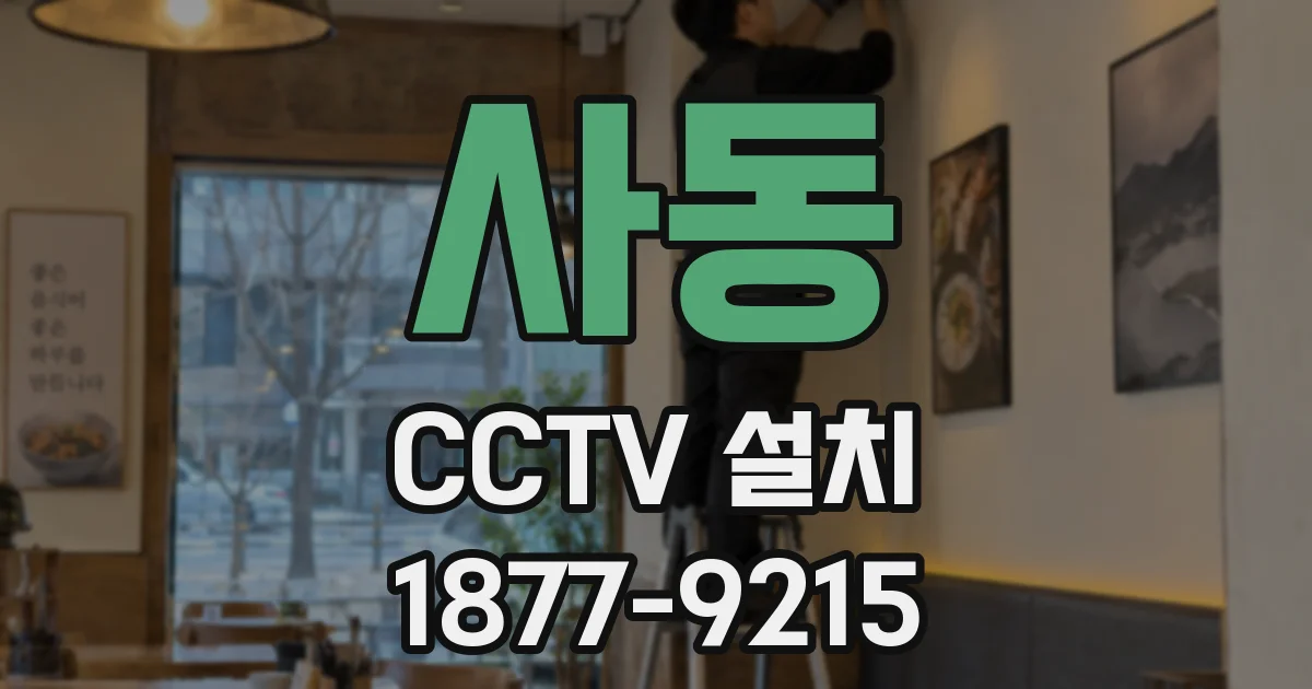 사동 CCTV 설치