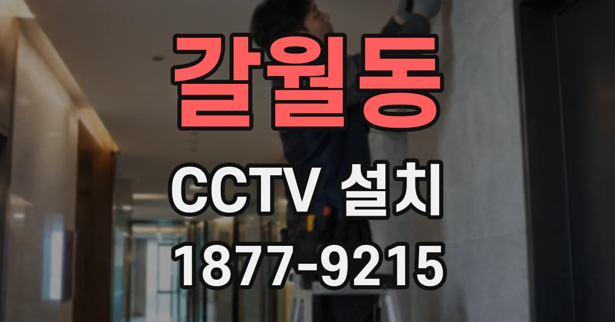갈월동 CCTV 설치