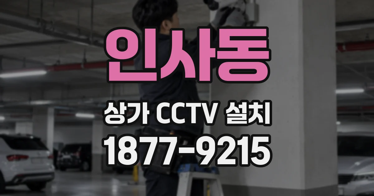 인사동 상가 CCTV 설치
