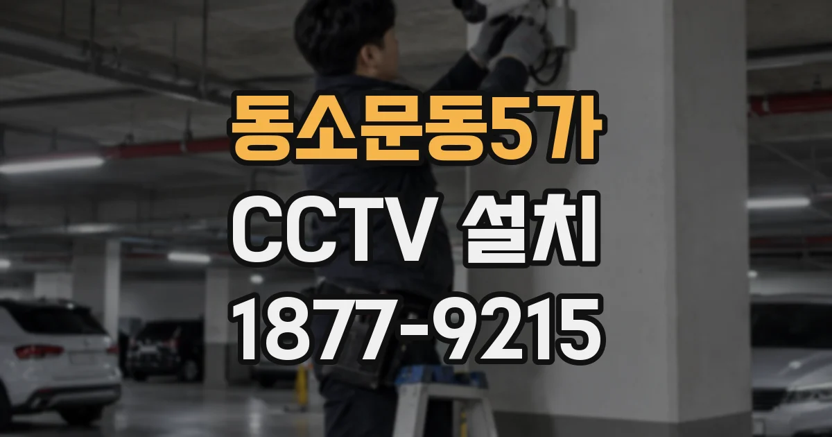 동소문동5가 CCTV 설치
