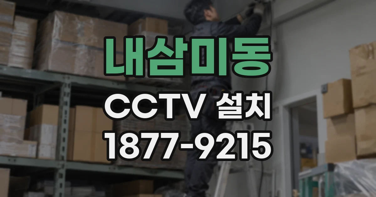 내삼미동 CCTV 설치