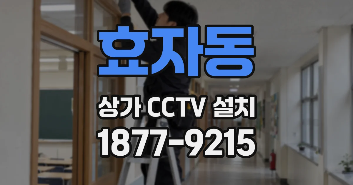효자동 상가 CCTV 설치