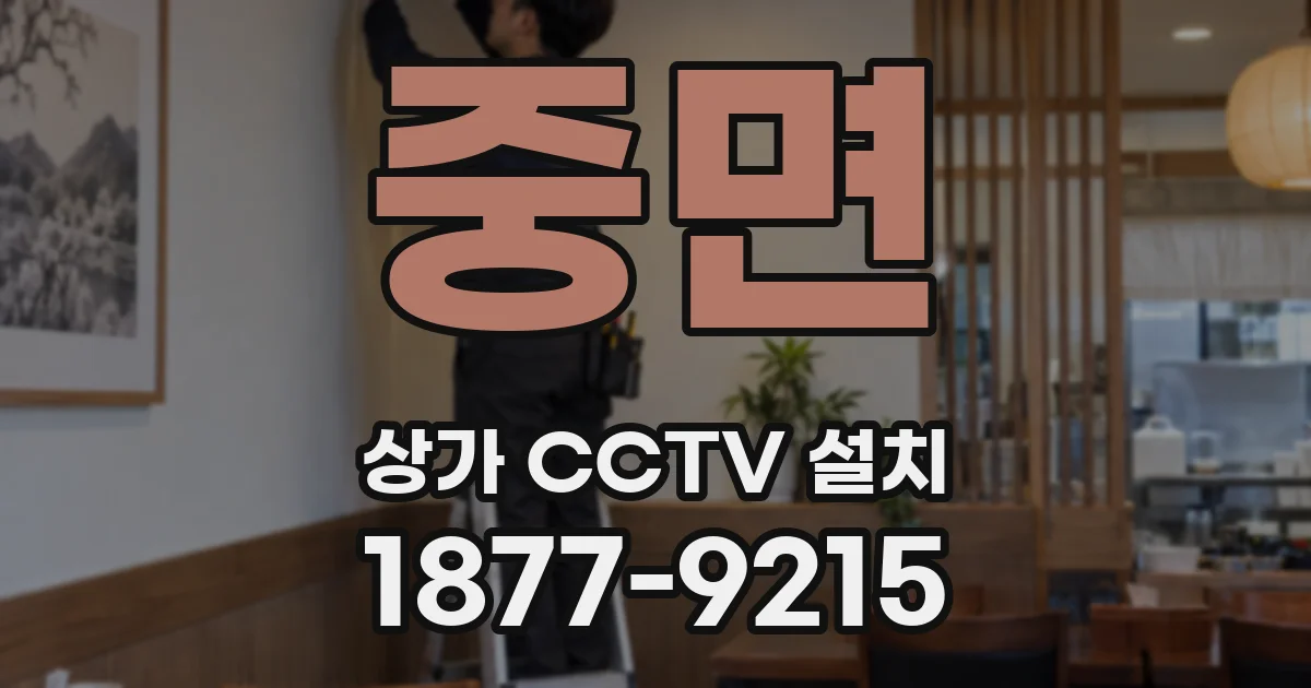 중면 상가 CCTV 설치