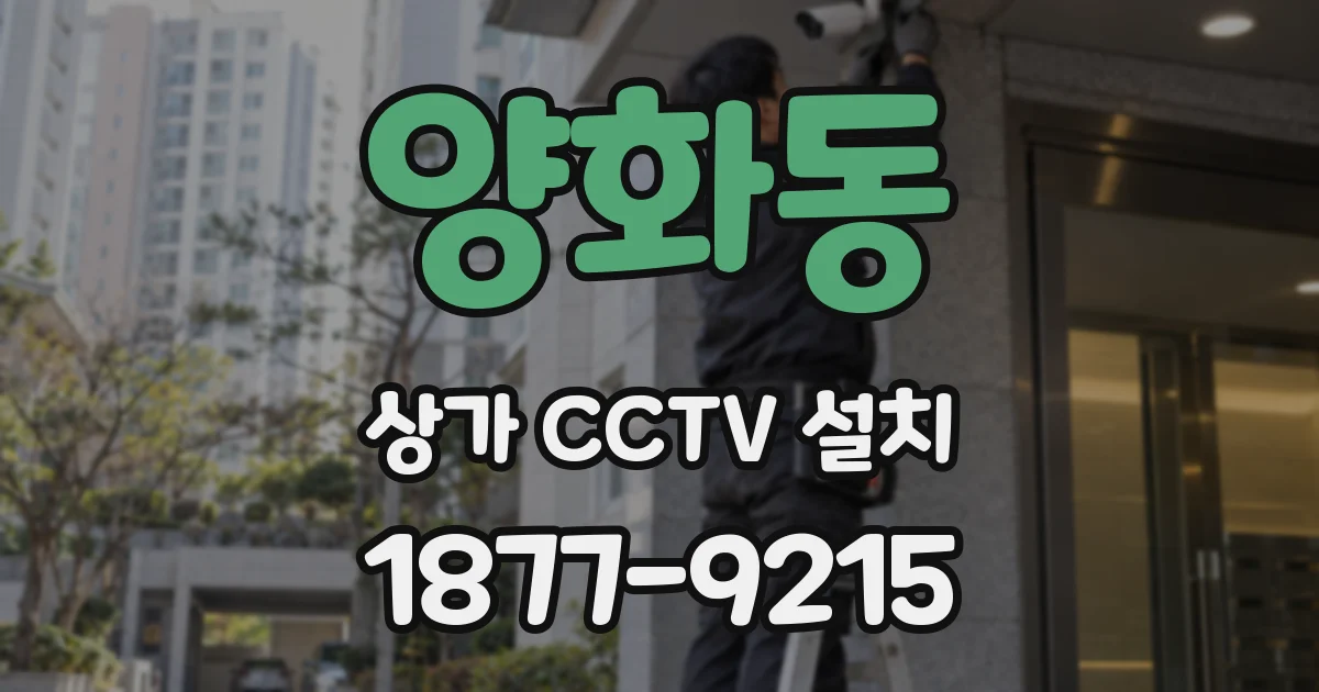 양화동 상가 CCTV 설치