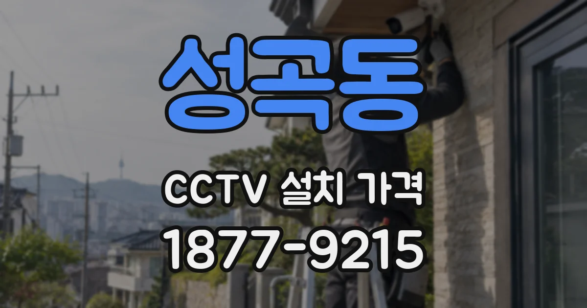 성곡동 CCTV 설치 가격