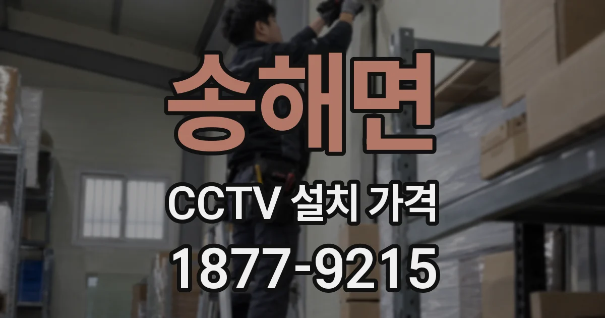 송해면 CCTV 설치 가격