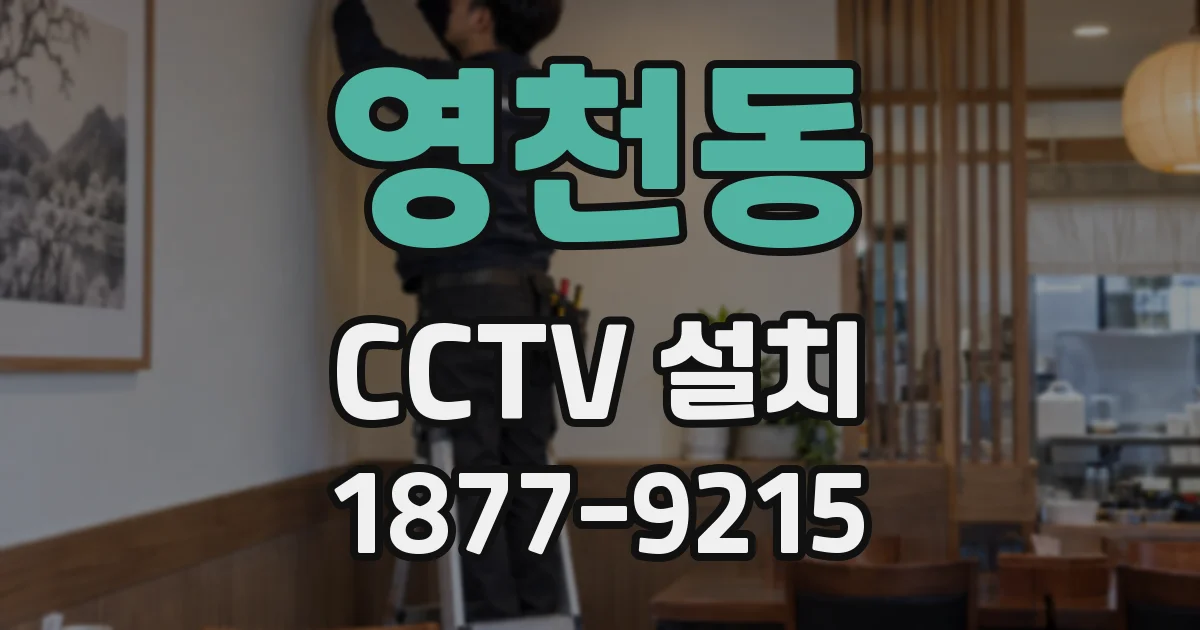 영천동 CCTV 설치
