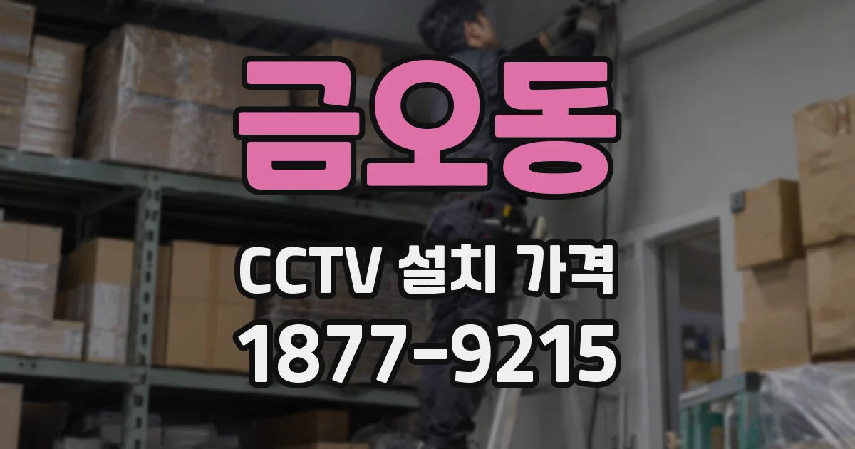 금오동 CCTV 설치 가격