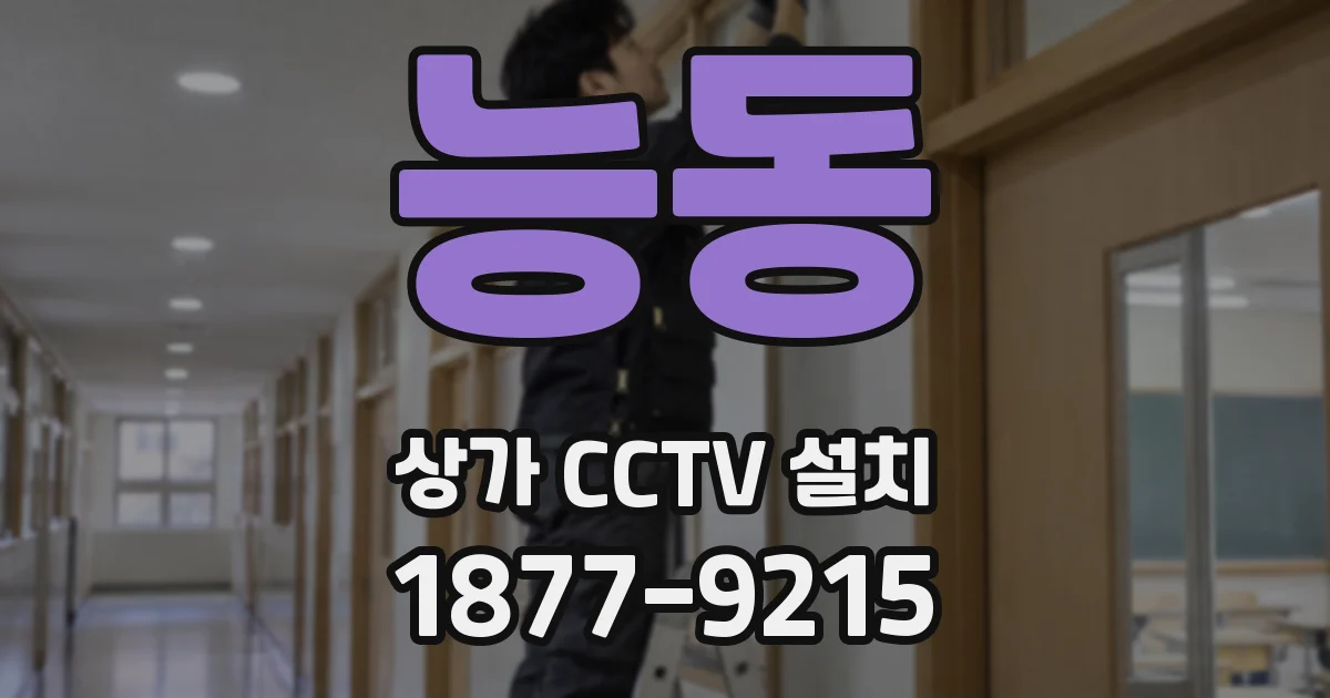 능동 상가 CCTV 설치