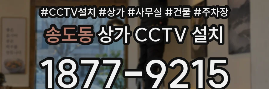 송도동 상가 CCTV 설치
