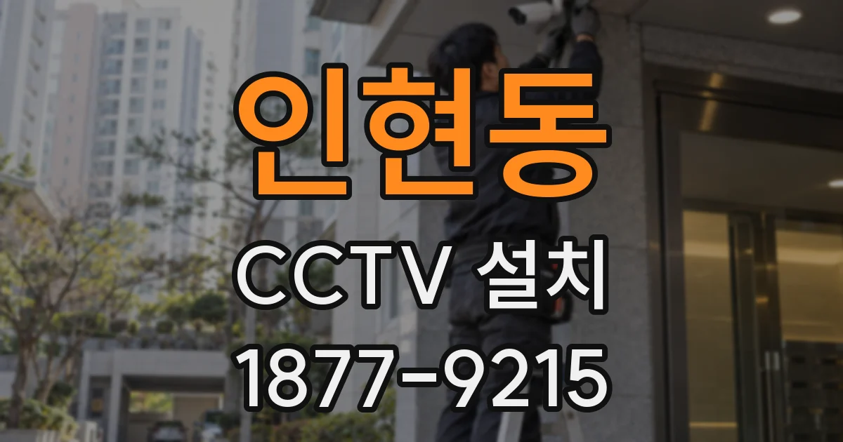 인현동 CCTV 설치