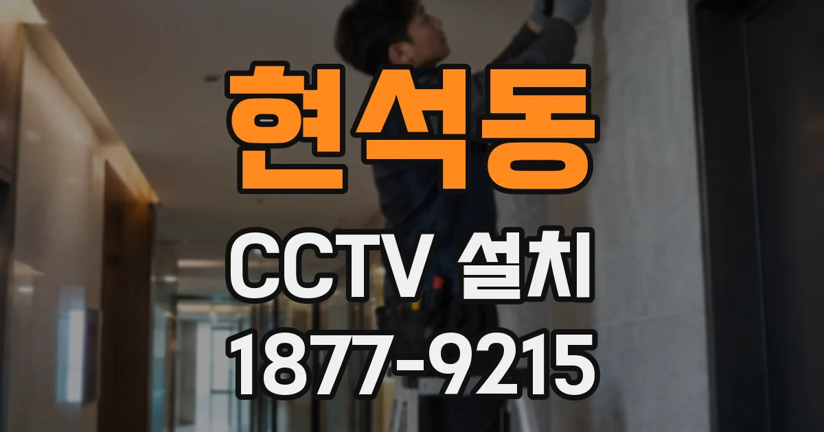 현석동 CCTV 설치