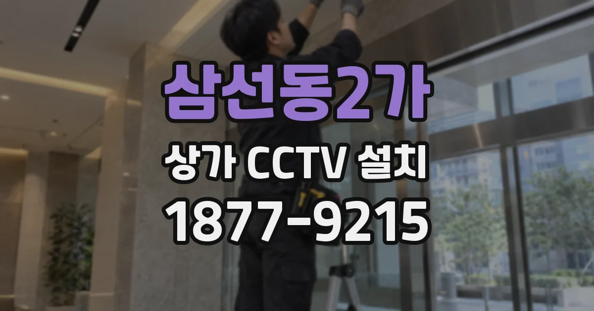 삼선동2가 상가 CCTV 설치