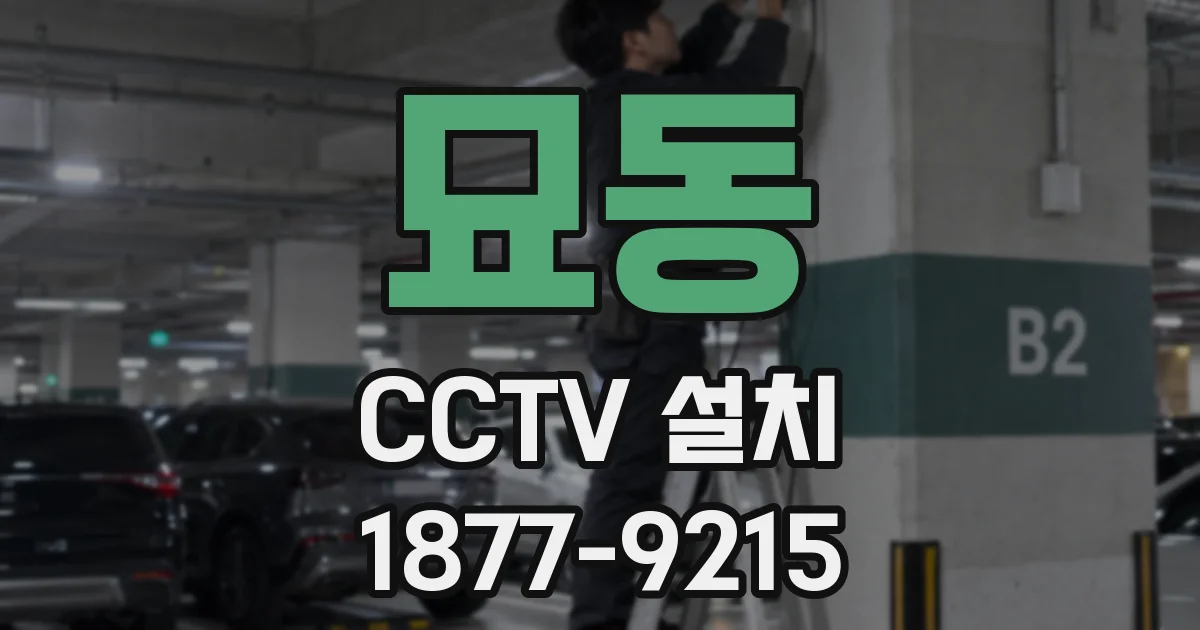 묘동 CCTV 설치