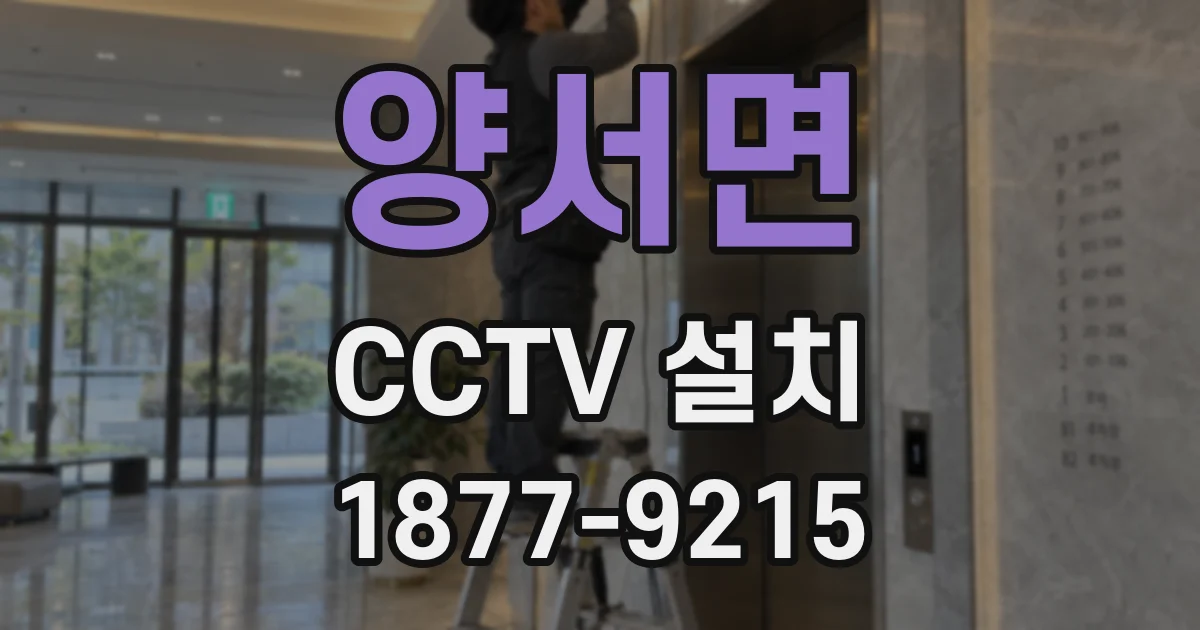 양서면 CCTV 설치