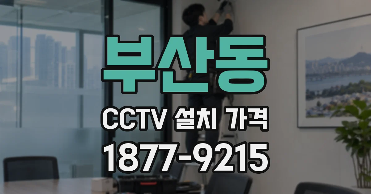 부산동 CCTV 설치 가격