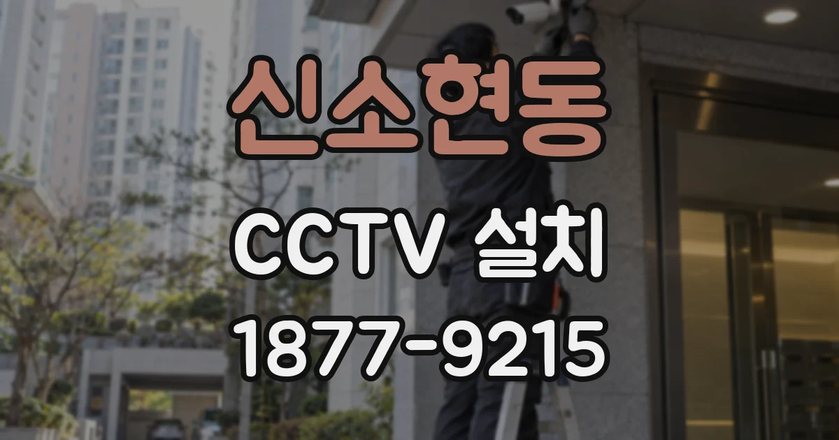 신소현동 CCTV 설치