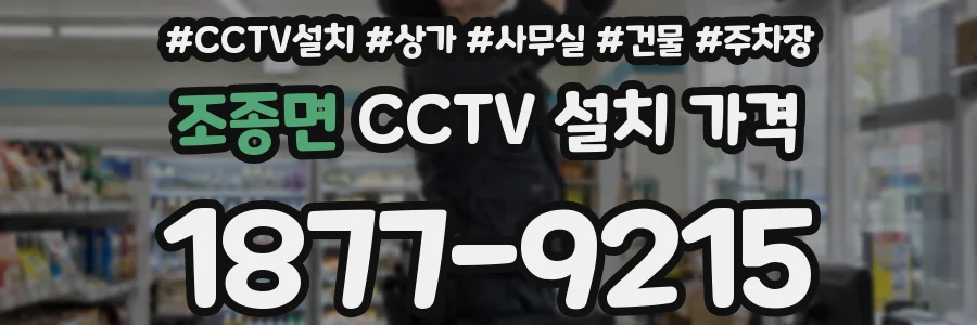 조종면 CCTV 설치 가격
