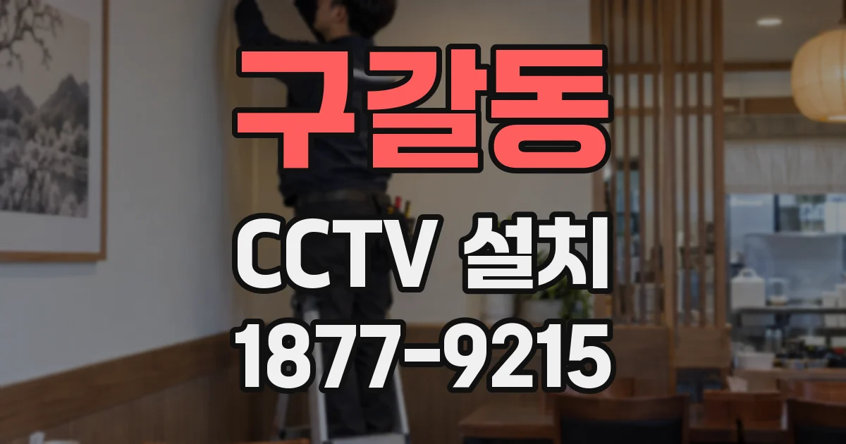 구갈동 CCTV 설치