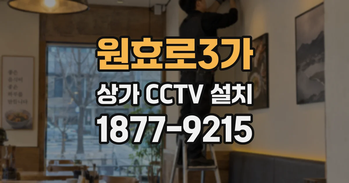 원효로3가 상가 CCTV 설치