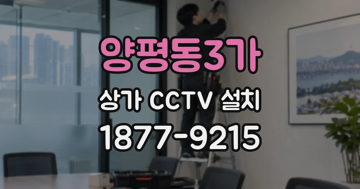 양평동3가 상가 CCTV 설치