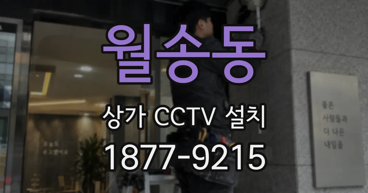 월송동 상가 CCTV 설치