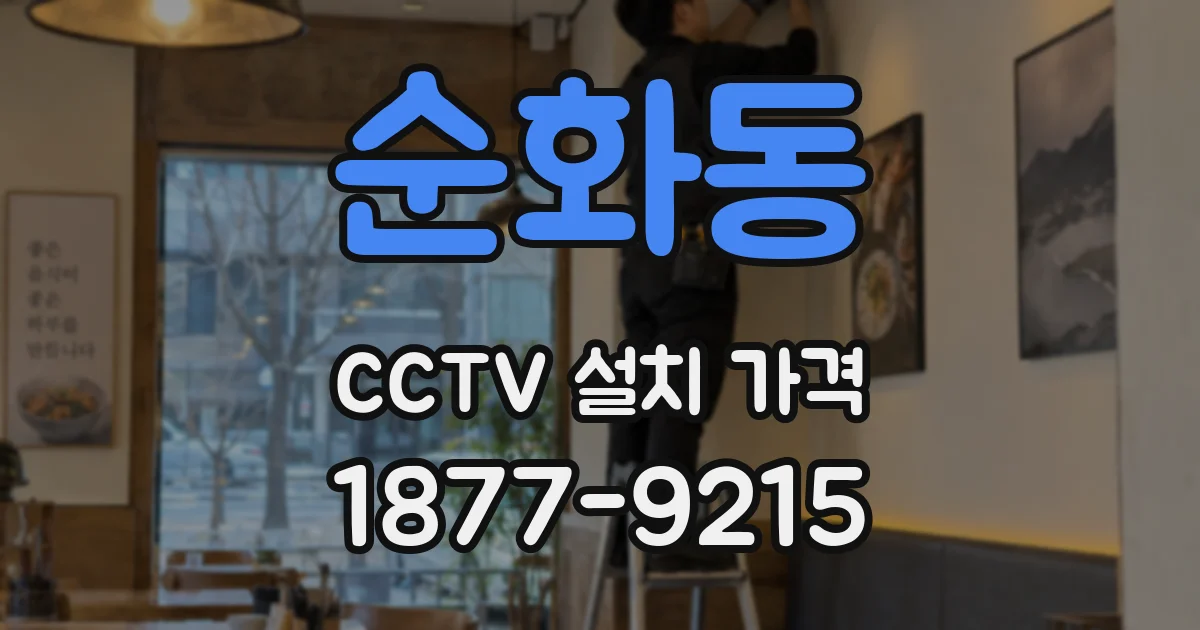 순화동 CCTV 설치 가격
