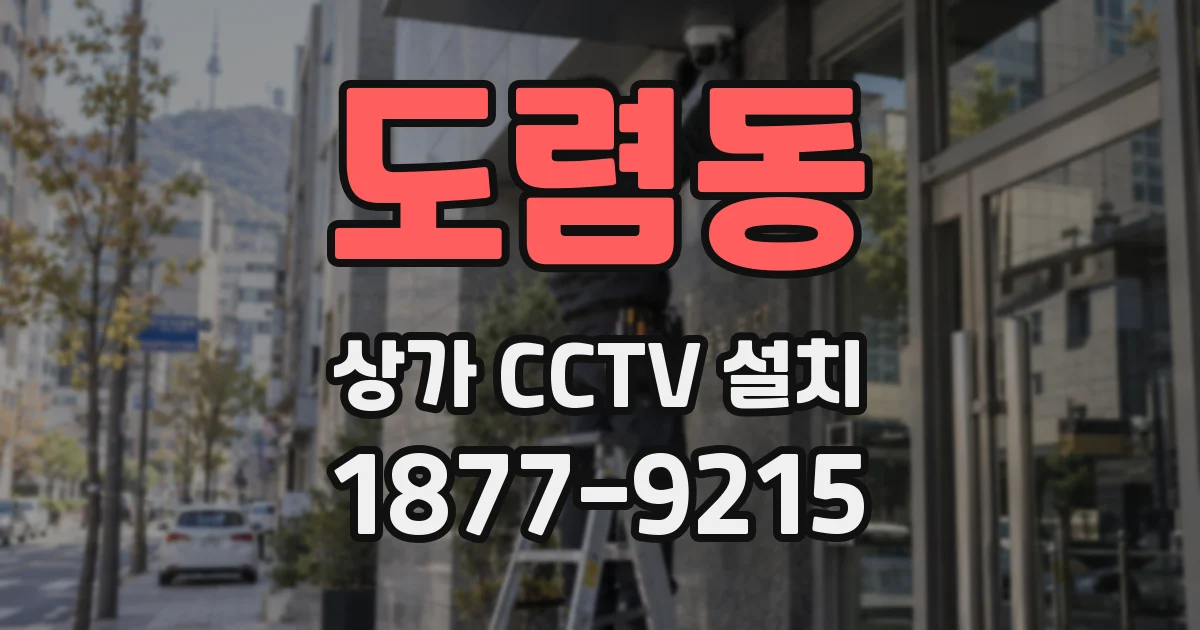 도렴동 상가 CCTV 설치