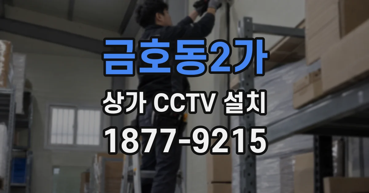 금호동2가 상가 CCTV 설치