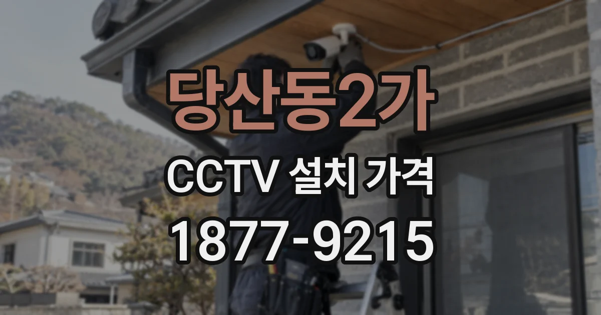 당산동2가 CCTV 설치 가격