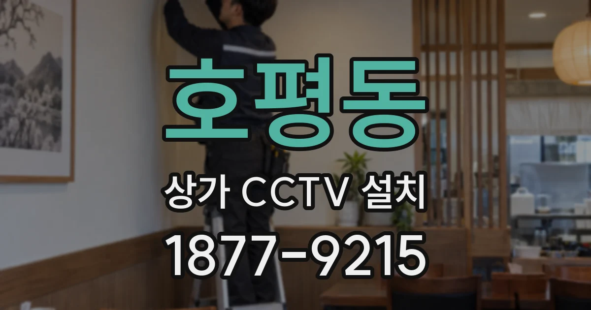 호평동 상가 CCTV 설치