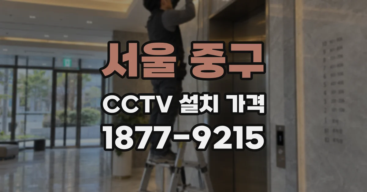 서울 중구 CCTV 설치 가격