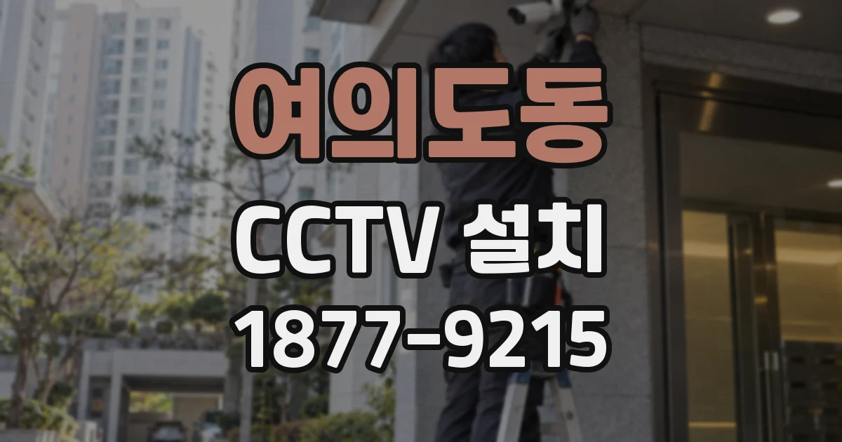 여의도동 CCTV 설치