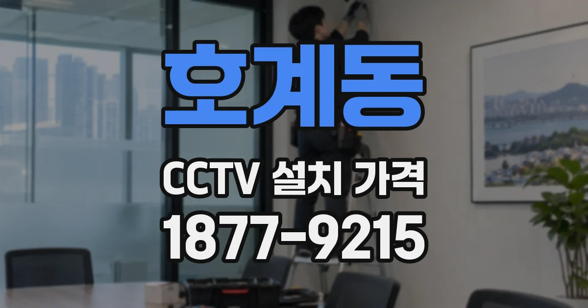 호계동 CCTV 설치 가격