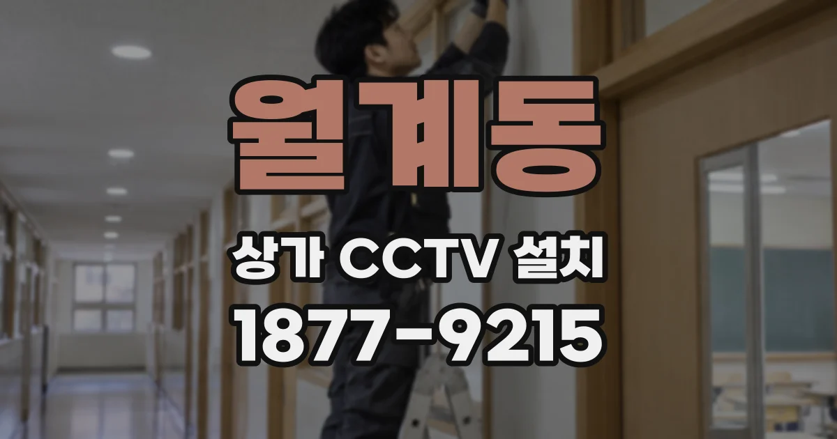 월계동 상가 CCTV 설치