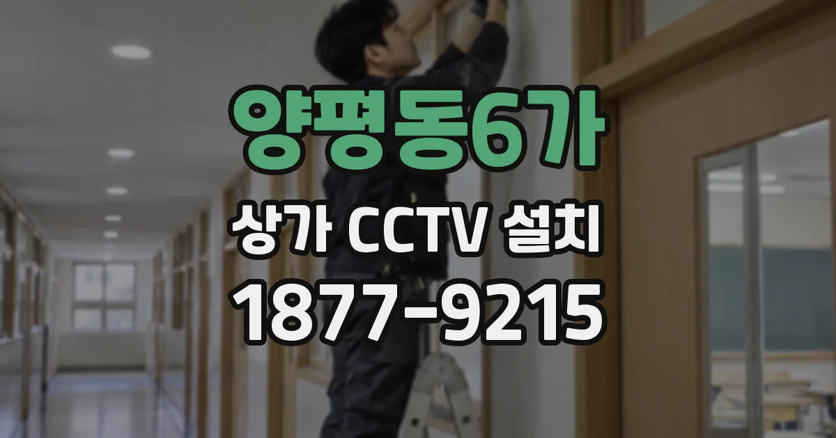 양평동6가 상가 CCTV 설치