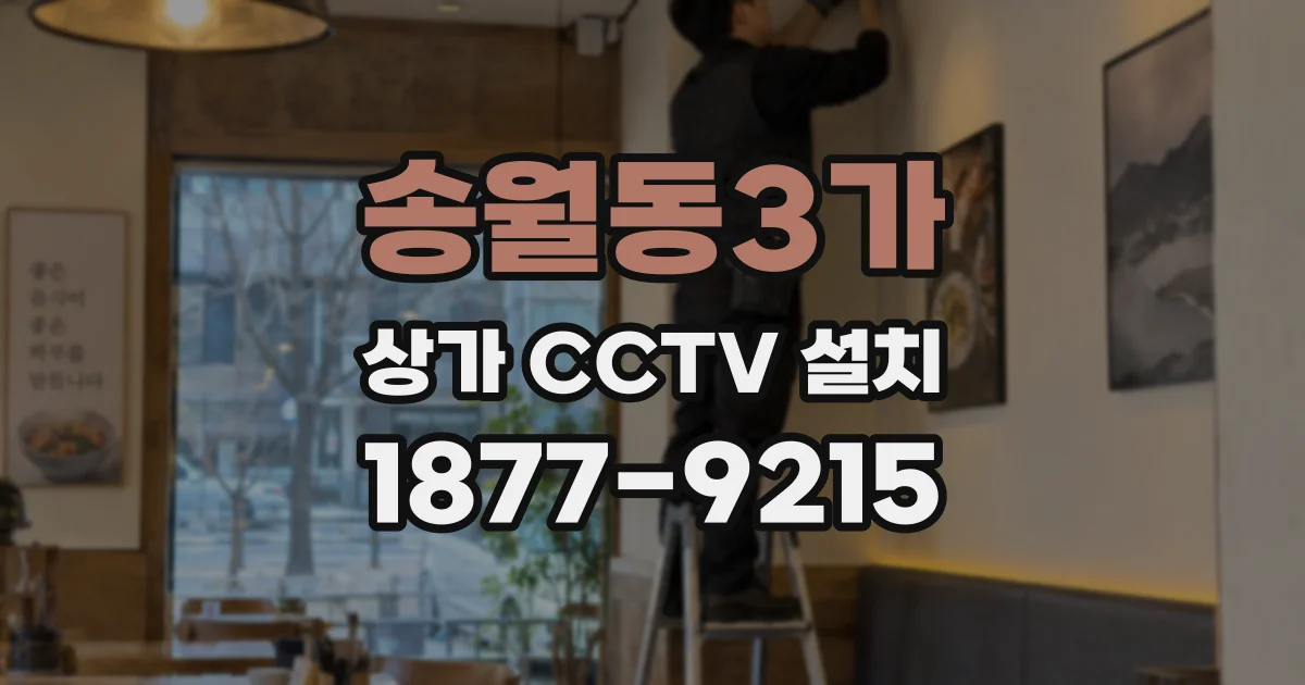 송월동3가 상가 CCTV 설치