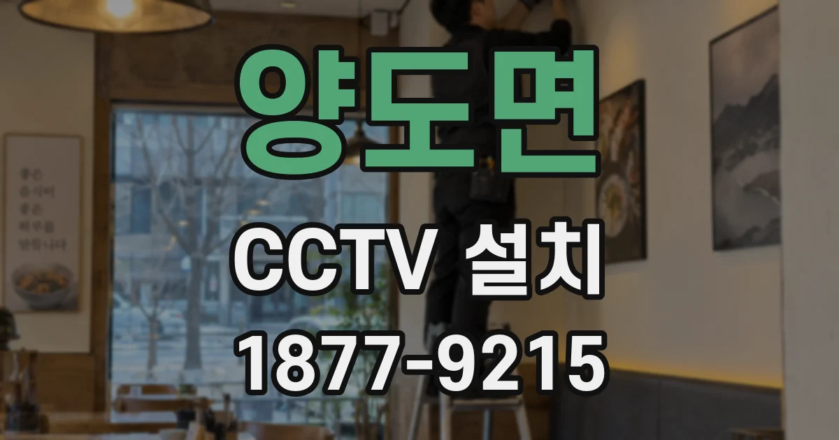 양도면 CCTV 설치