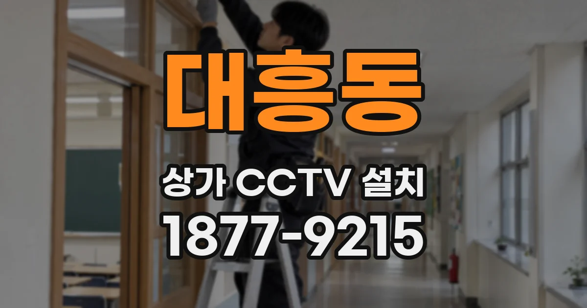 대흥동 상가 CCTV 설치