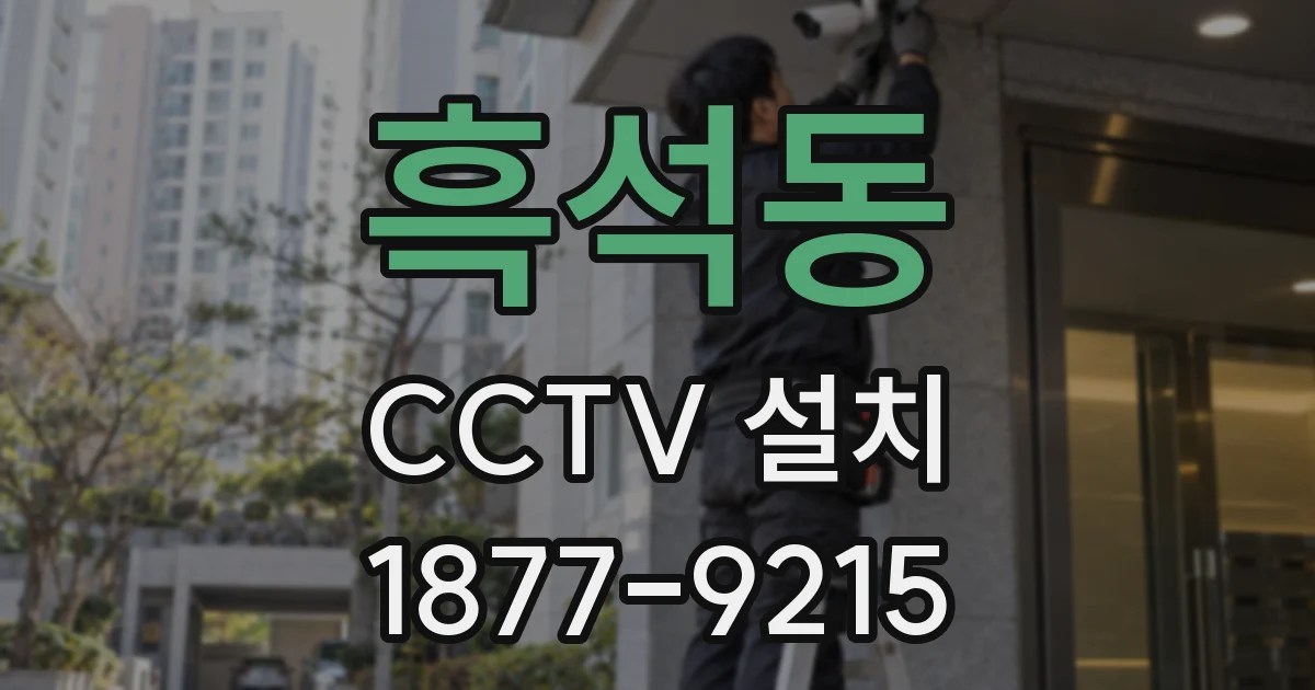 흑석동 CCTV 설치